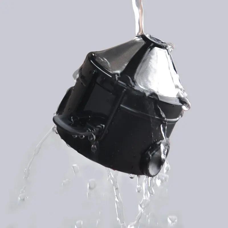 Reusable Tea Pot Holder Coffee Dripper Collapsible Coffee Filter Portable Stainless Steel Drip Coffee Tea Holder Funnel Basket