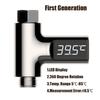 Shower Thermometer LED Display Baby Bath Water Thermometer Meter 360° Rotation Flow Water Self-Generating Temperture Monitor