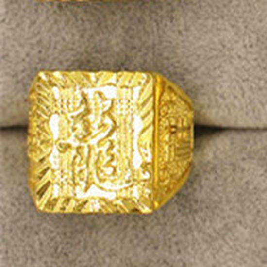 Bague Mantra des Six Caractères Ajustable en Laiton Doré pour Homme: Bijoux inspirés de pièces de monnaie européennes