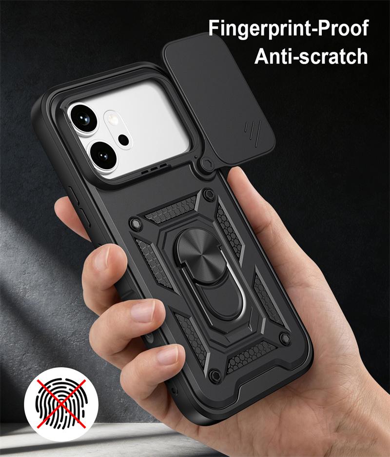 Armor Shockproof Case For Honor 600 Lite 600Pro Magnetic Ring Holder Slide Lens Cover For Honor 600 Honor600 Pro 5G Coque Funda