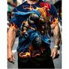 T-shirt da uomo con stampa grafica 3D retrò - Perfetta per l'uso quotidiano e le vacanze