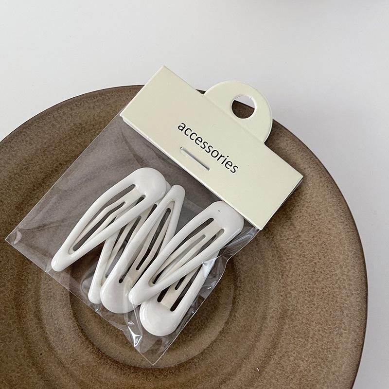 5PCS Waterdrop Shape Hair Clips Candy Color Girls Bangs Clip Edge Clip Women BB Hairpins Metal Snap Hairgrips Hair Accessories