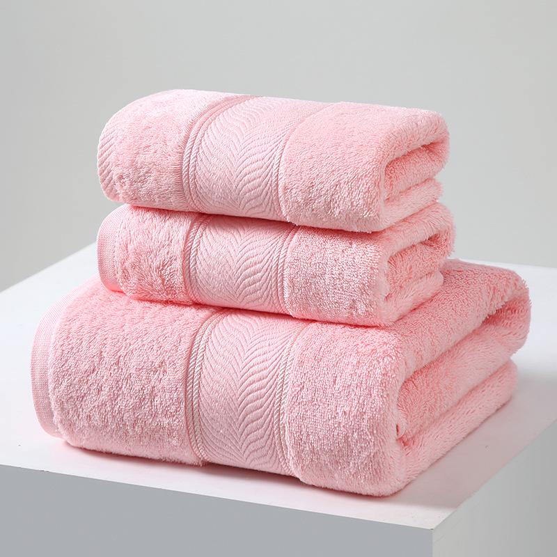 Premium All-Cotton Bath Towel: Thick, Soft, Absorbent, Antibacterial, Embroidered for Household and Hotel Use