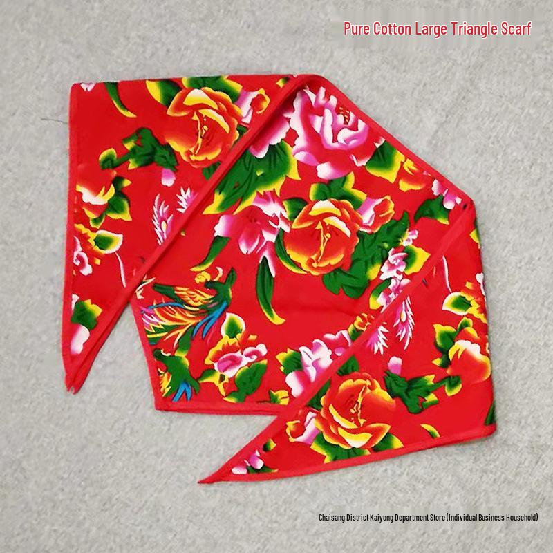 Nordöstliches ethnisches florales Bandana: Frühling-Herbst Hip Hop Quadratisches Halstuch