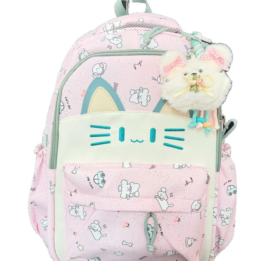 Schoolbag Summer New High-value Schoolbag Japanese Soft Cute Cat Primary and Secondary School Students 1st-1st Grade Lightweight Backpack