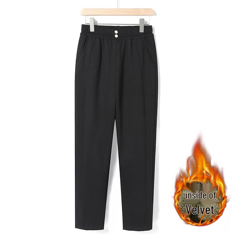 

XUEXI Women s Plus Size Fleece-Lined Tapered Pants 3XL