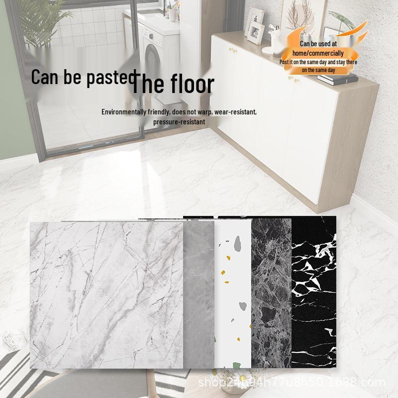 Waterproof, Self-Adhesive Floor Stickers - Anti-Slip, Wear-Resistant Tile & Stone Look.