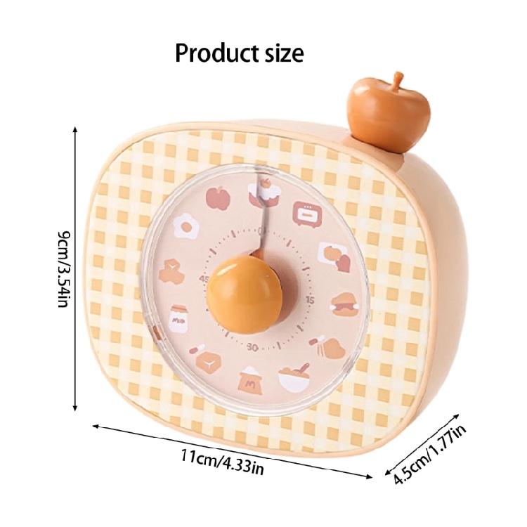 Visual Rotation Timer Quiet Operation Practical ABS Construction For Children Study Kitchen Timing Time Management Devic