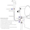 Portable Handheld Toilet Bidet Sprayer Gun Holder Self Cleaning Wash Bidet Faucet Spray 3 Way Valve Bathroom Hose Shower Head