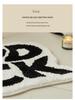 Modern Nordic Letter Flocking Non-Slip Quick-Dry Irregular Floor Mat for Bedroom & Bathroom
