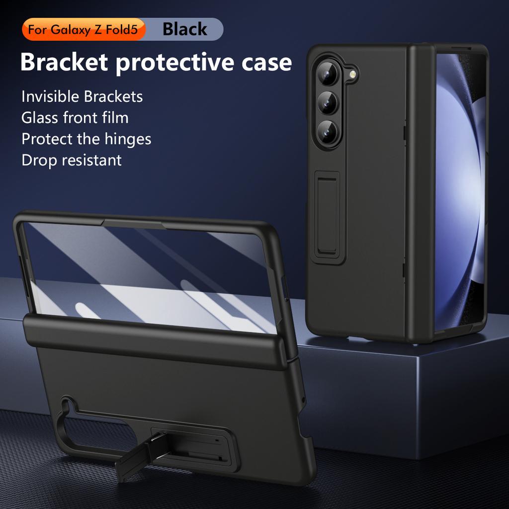 Suitable for Samsung Z Fold 6 5 Phone Case 4 3 Spring Hinge Adjustment Bracket Case Film, All Inclusive Anti Fall Protective Cover