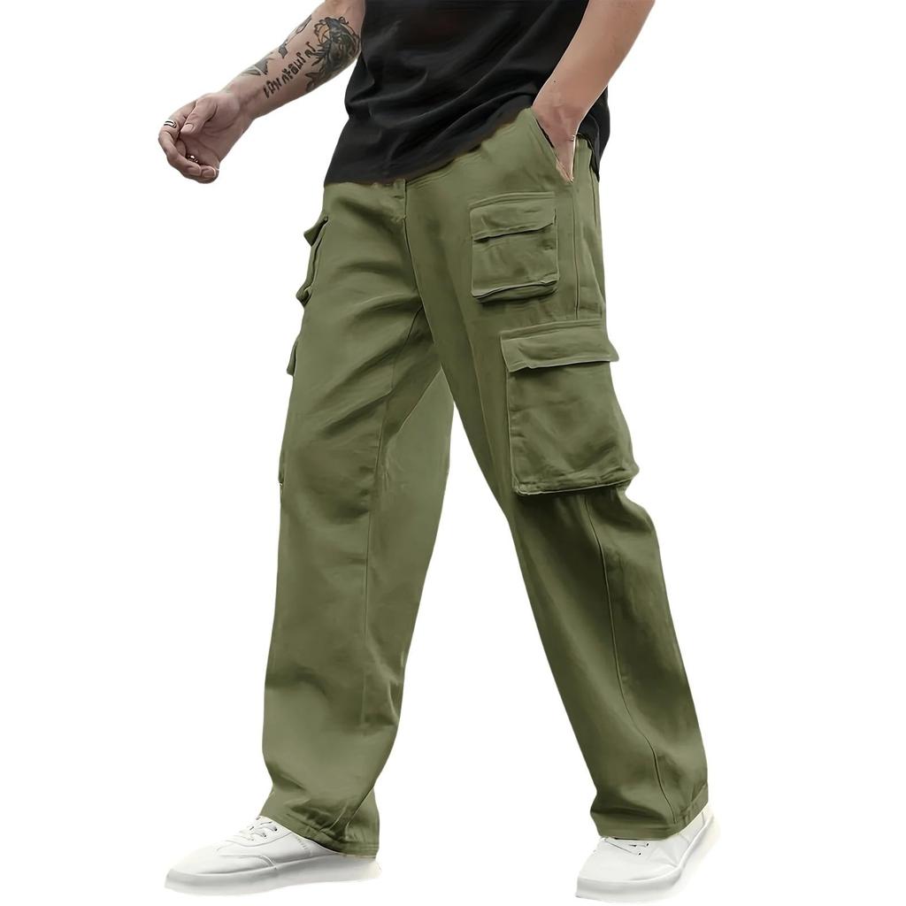 Herren Freizeit Outdoor Sport Mehrere Taschen Cargohosen Lockerer Schnitt Taktische Arbeitskleidung Hosen für Wandern Camping und den täglichen Gebrauch