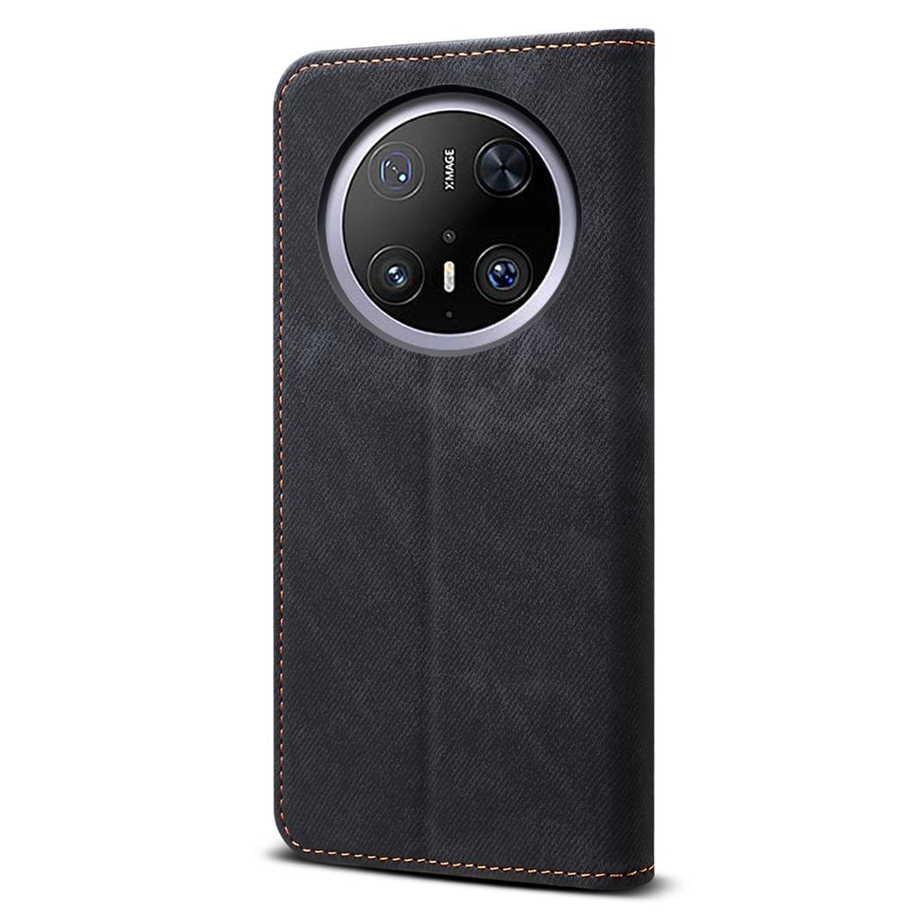 For Huawei Mate 70 Case Jeans Cloth Texture Anti-Scratch Leather Stand Phone Cover