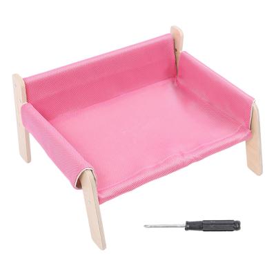Sofa dla zwierząt domowych z drewna sosnowego Stylowy wygląd Uniwersalna ulga w lęku Podwyższona sofa dla kota i psa do domu