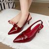 Fashion Summer High Heeled Sandals for Women Elegant Bow Decoration Fashion Party Wedding Slingback Sexy Stiletto Ladies Dress Shoes