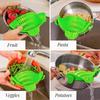 1pc Adjustable Silicone Clip On Strainer For Pots Kitchen Pot Strainer Handheld Drainer For Noodles Pasta Fruit Vegetable