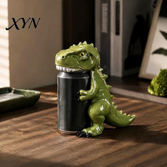 Drink Dust Proof Cap Reusable Animal Soda Can Lids for 375ml Standard Cans, 3D Printed Frog Dinosaur Creative Gift Drinkers Shark Beverage Toppers