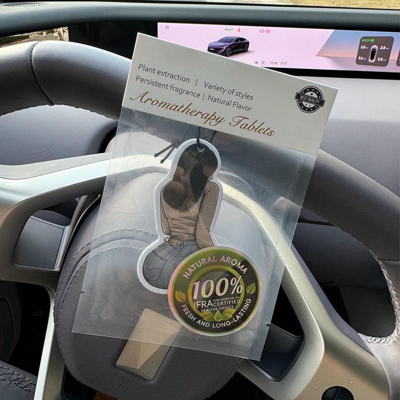 Mysterious Girl Intercontinental Hotel (Hotel Fragrance) Car Air Freshener | Rearview Mirror Hanger & Dual-Purpose Air Vent Clip | Natural