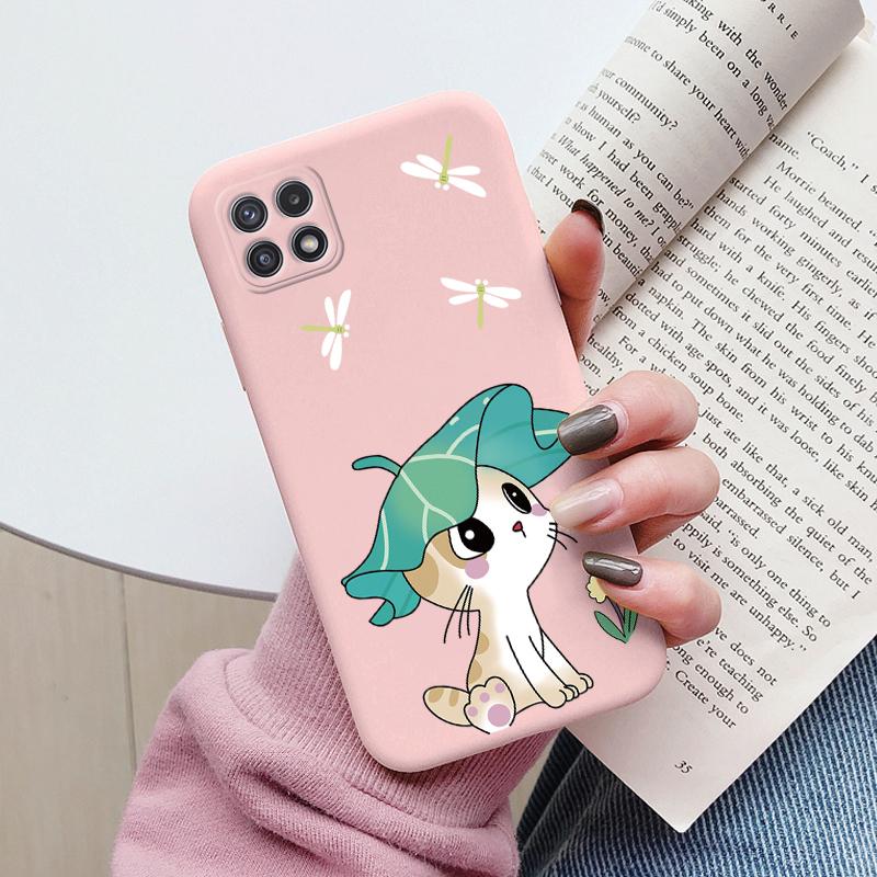 Weiche Hülle für Samsung Galaxy A22 A22S 5G Handyhülle Niedliche Blumen Schmetterling Fundas TPU Hülle für Samsung A22 A 22S Stoßstangen Hüllen