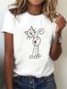Cat Love Round Neck Short Sleeves