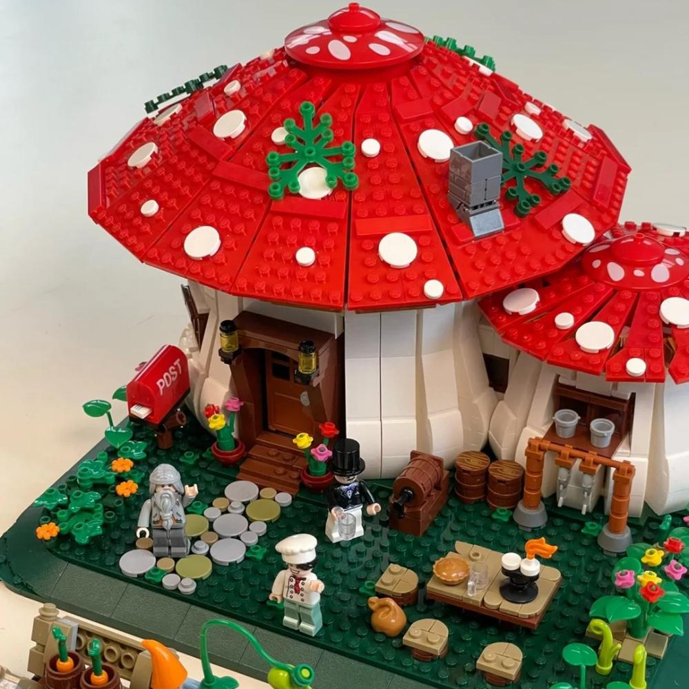 2233PCS Blocchi da Costruzione Casa Fungo da Favola Architettura del Villaggio Micro Mini Mattoncini da Assemblare Regali di Compleanno per Bambina