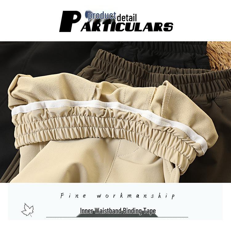 Boys' Fleece-Lined Windproof Trousers: 2025 Autumn/Winter Fashion Sports Pants
