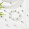 Tarnish Resistant Round 202 Stainless Steel Beads, Stainless Steel Color, 8x6.5mm, Hole: 3.5mm