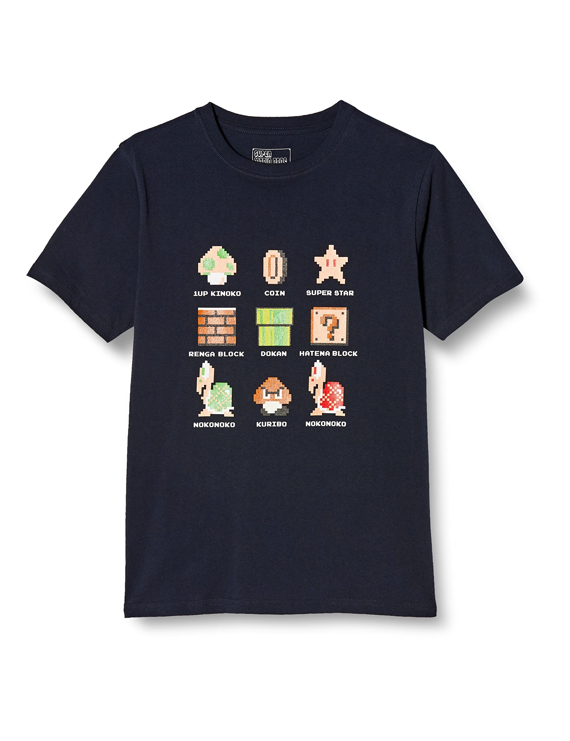 

Коллекция Dot Mario Goomba Nokonoko Hatena Block Retro Goods Navy 2 M [Super Mario] Футболка мужская