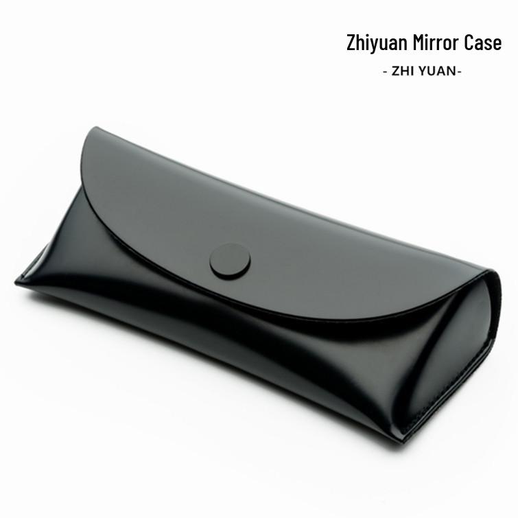 Black PU Leather Pressure-Resistant Sunglasses Case with Logo Printing