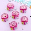 10pcs Glitter Colorful Resin Sea Star Crab Jellyfish Dolphin Ocean Animal Flatback Rhinestone Scrapbook DIY Figurine Decor Craft
