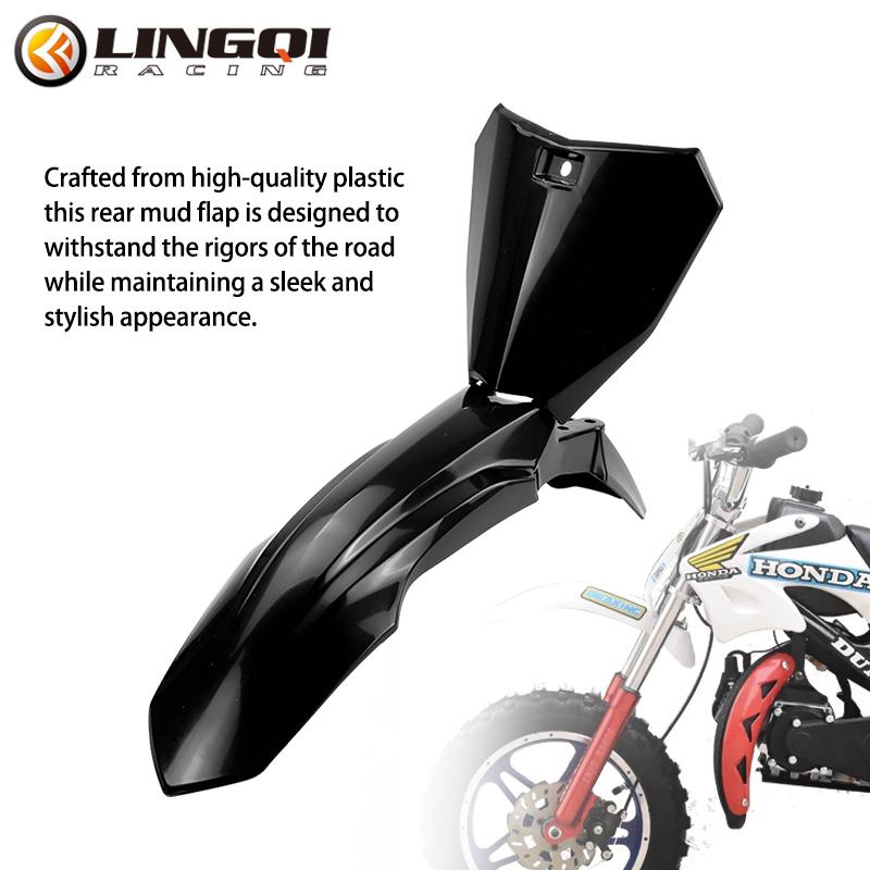 LINGQI RACING Motorcycle Front Fender With Number Plate Fairing Cover For 49cc Mini Dirt Pit Bike Kids Motocross Minimoto