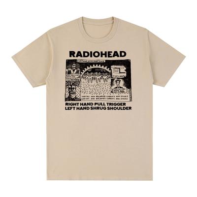 Radiohead Vintage Tričko Hip Hop Rocková Kapela Unisex Hudba roztomilý kreslený film Ok Computer Bavlna Unisex Tričko Nové Tričko Tričko Dámské Topy