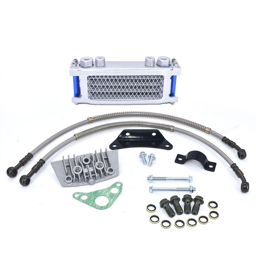 Oil Cooler Motorcycle Oil Radiator Kit Engine Cooling for 50 125 140cc Motocross Universal Dirt Pit Bike ATV Enduro Accessories