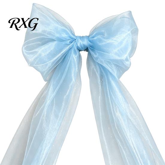 Giant Christmas Bows for Outdoor Decor 79x20 Inch Bow Tree Topper, Oversized Tulle Large Decorative Weddings Ornament with Long Streamer Home
