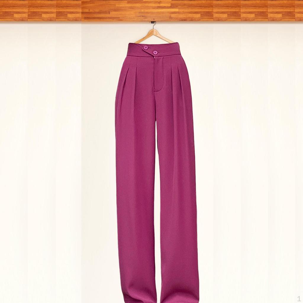 Lässige Weite Hosen für Damen Gerade Hohe Taille Kleid Einkaufen