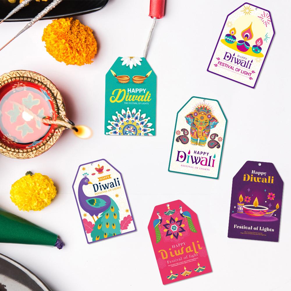 Diwali Festival Paper Decor Supplies Hang Tags For Party Venue Setup Pieces 60