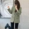 Suit Jacket Women's Spring Temperament Korean Version of The Wild Small Commuter Khaki Suit Jacket Women