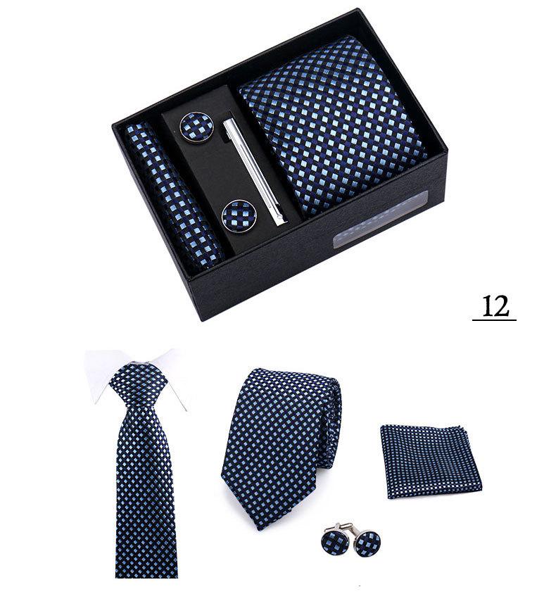 Men's 4-Piece Tie Gift Set for Business, Wedding, and Formal Wear.