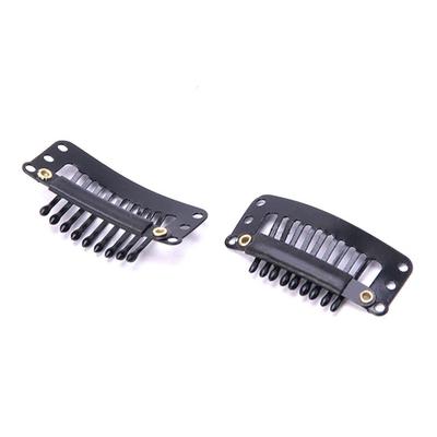 Economical Bulk Wholesale 9 Teeth Hair Fixing Clips Stainless Steel for Household Daily Hair Extension Styling Auxiliary Tools