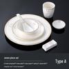 Hotel Restaurant Ceramic Tableware Set: Plates, Bowls, Cutlery, Chopsticks for Private Rooms - 7 or 8 Pieces