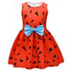 European And American Christmas Halloween Cute Princess Dress Bow 3D Digital Printing Girls Dress