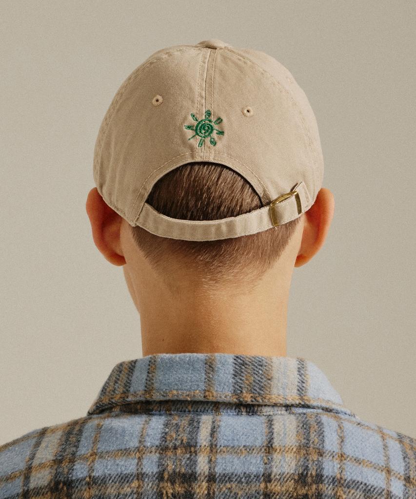 GOLDEN SUNSHINE Washed Logo Ball Cap_Beige