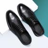 Mens Fashion Brogue Leather Shoes Korean Style Business Formal Oxford Shoes Breathable Comfort Wedding Shoes