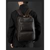 Men's Large Capacity Leather Backpack Business Casual Laptop Bag for Travel