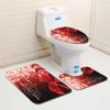 Christmas Bathroom Floor Mat Toilet Three-Piece Set