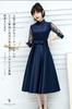 Party Dress Official Party Dress Royal Lace Satin Elegant Dress Wedding Coming of Age Ceremony Graduation Party Piano Recital Party Collar High Look
