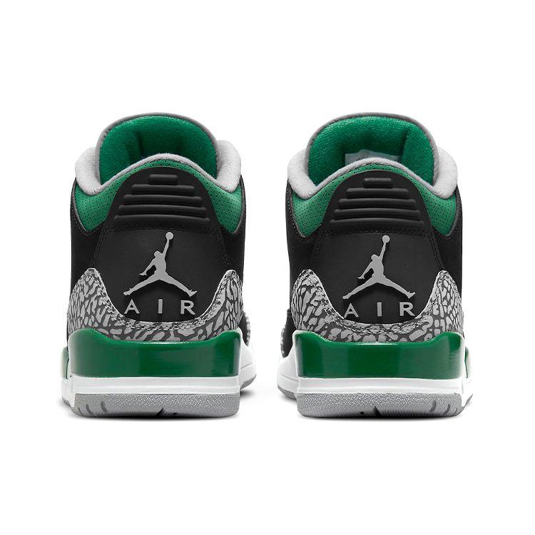 Air Jordan 3 Retro Pine Green Men Sneakers Black Cement-Grey White CT8532-030