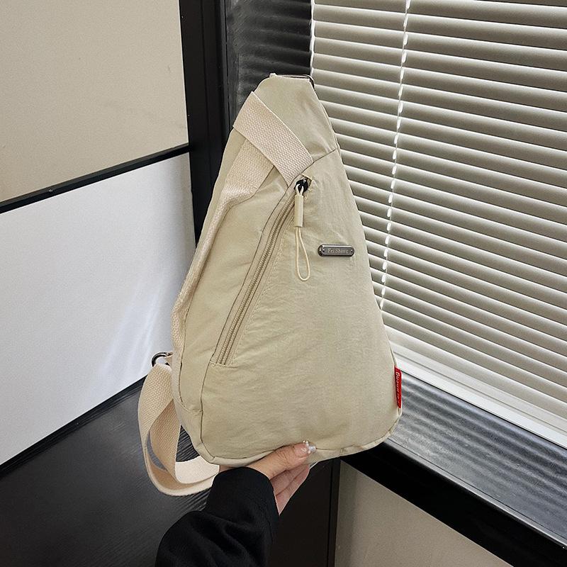 Simple Trendy Crossbody Bag Casual Versatile Sports Canvas Cycling Waist Bag