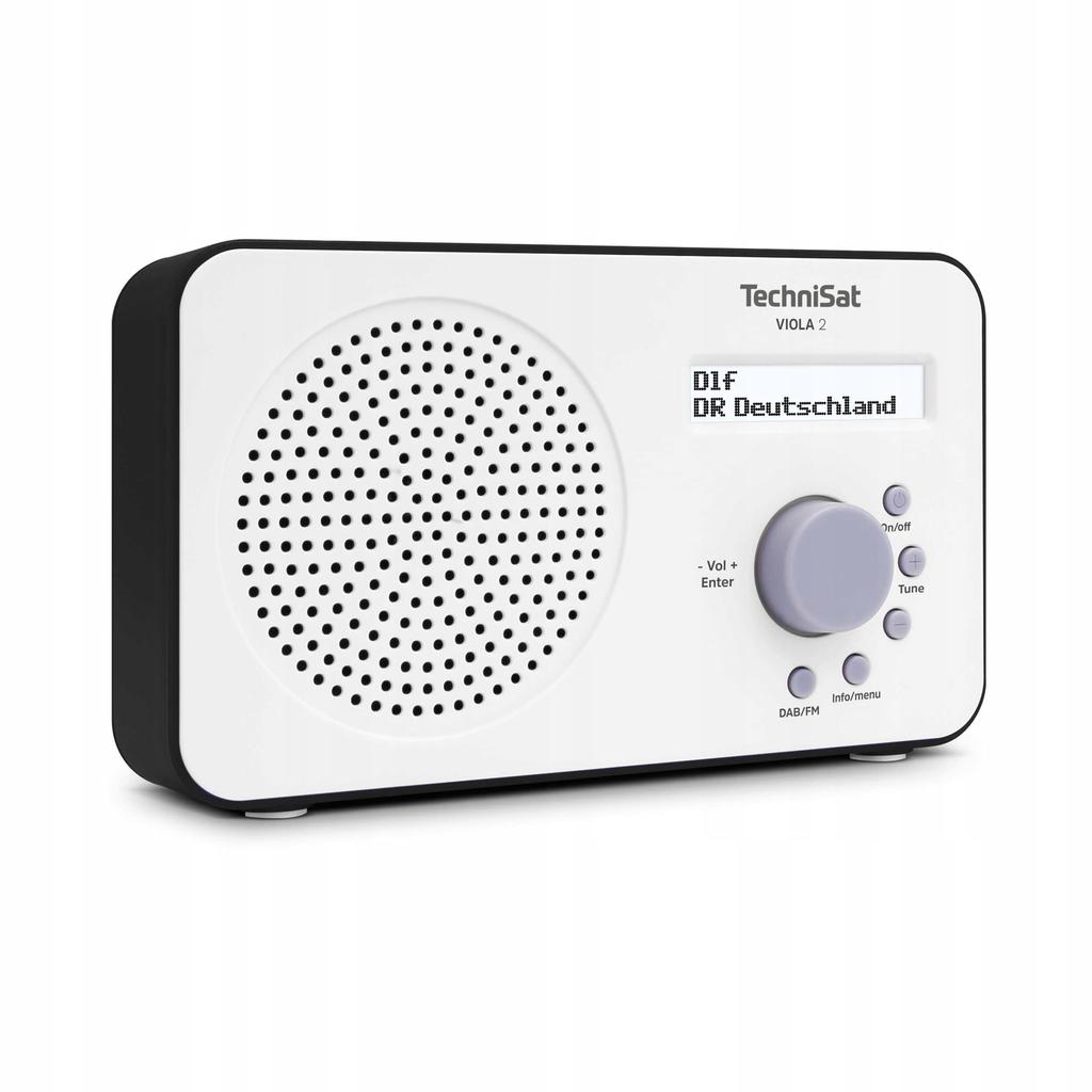 TechniSat VIOLA 2 Portable Radio DAB+ FM LCD Power Supply Batteries White