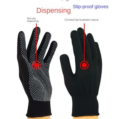 Guantes de bicicleta antideslizantes de nailon de 13 agujas